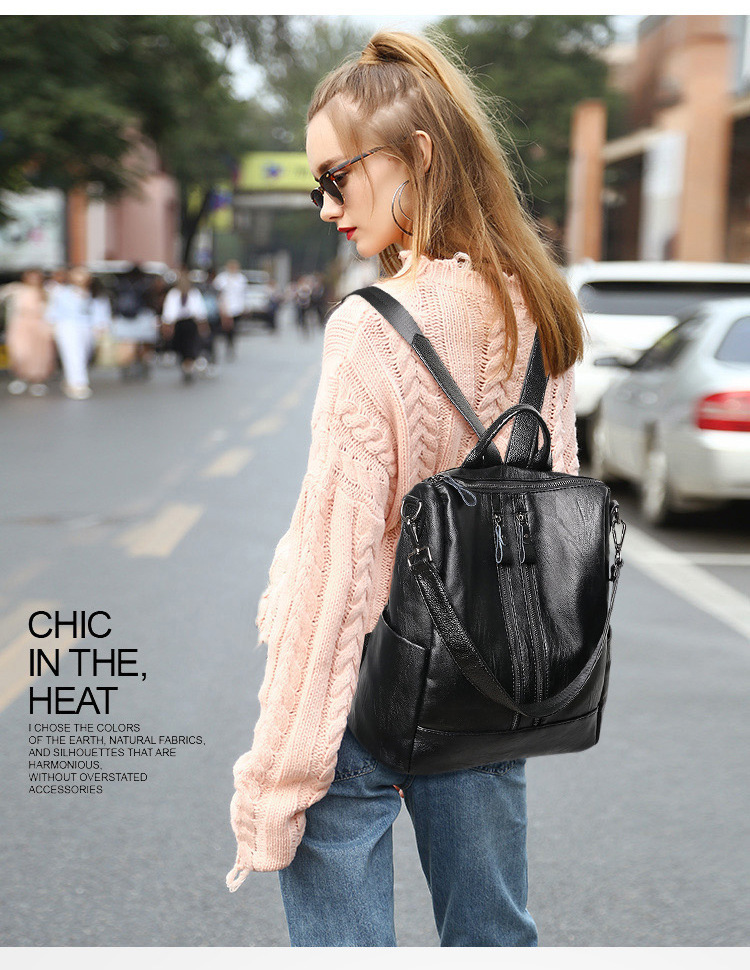 Women Soft Leather Backpack Sc - đánh giá và giá Mini Backpack Purse
