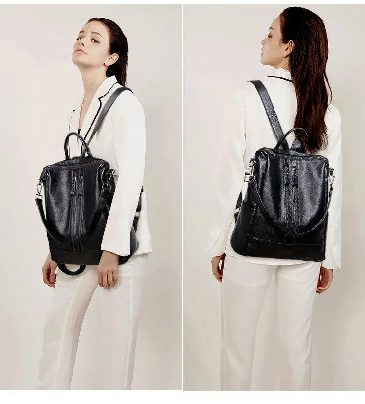 Women Soft Leather Backpack Sc - đánh giá và giá Mini Backpack Purse