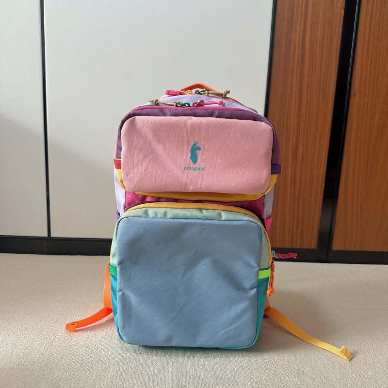 Dopamine Color Block Backpack  - đánh giá và giá Canvas Backpack Casual