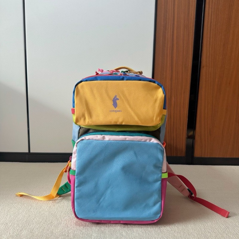 Dopamine Color Block Backpack  - đánh giá và giá Canvas Backpack Casual
