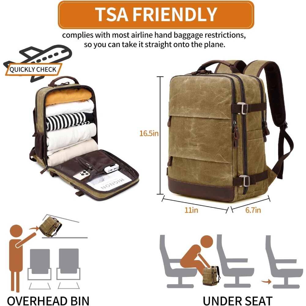 Travel Backpack for Men - Carr - đánh giá và giá Canvas Backpack Casual