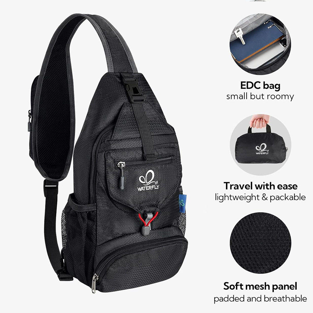 WATERFLY Chest Bag Shoulder Sm - đánh giá và giá Sling Backpack Shoulder