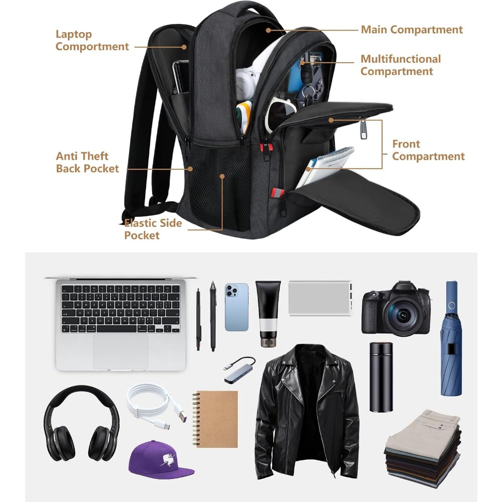 Men's School Backpack for Teen - đánh giá và giá Laptop Backpack 15.6