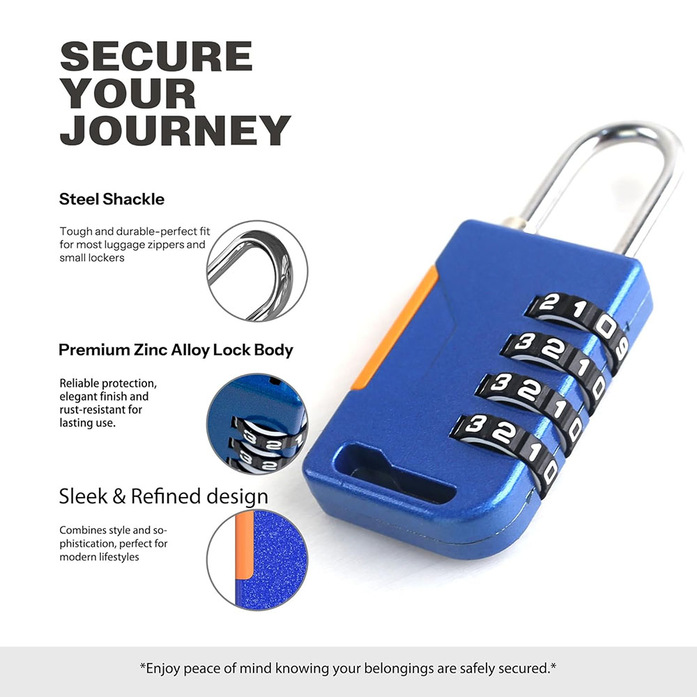 4 Digit Combination Padlock wi - đánh giá và giá Travel Backpack Anti Theft